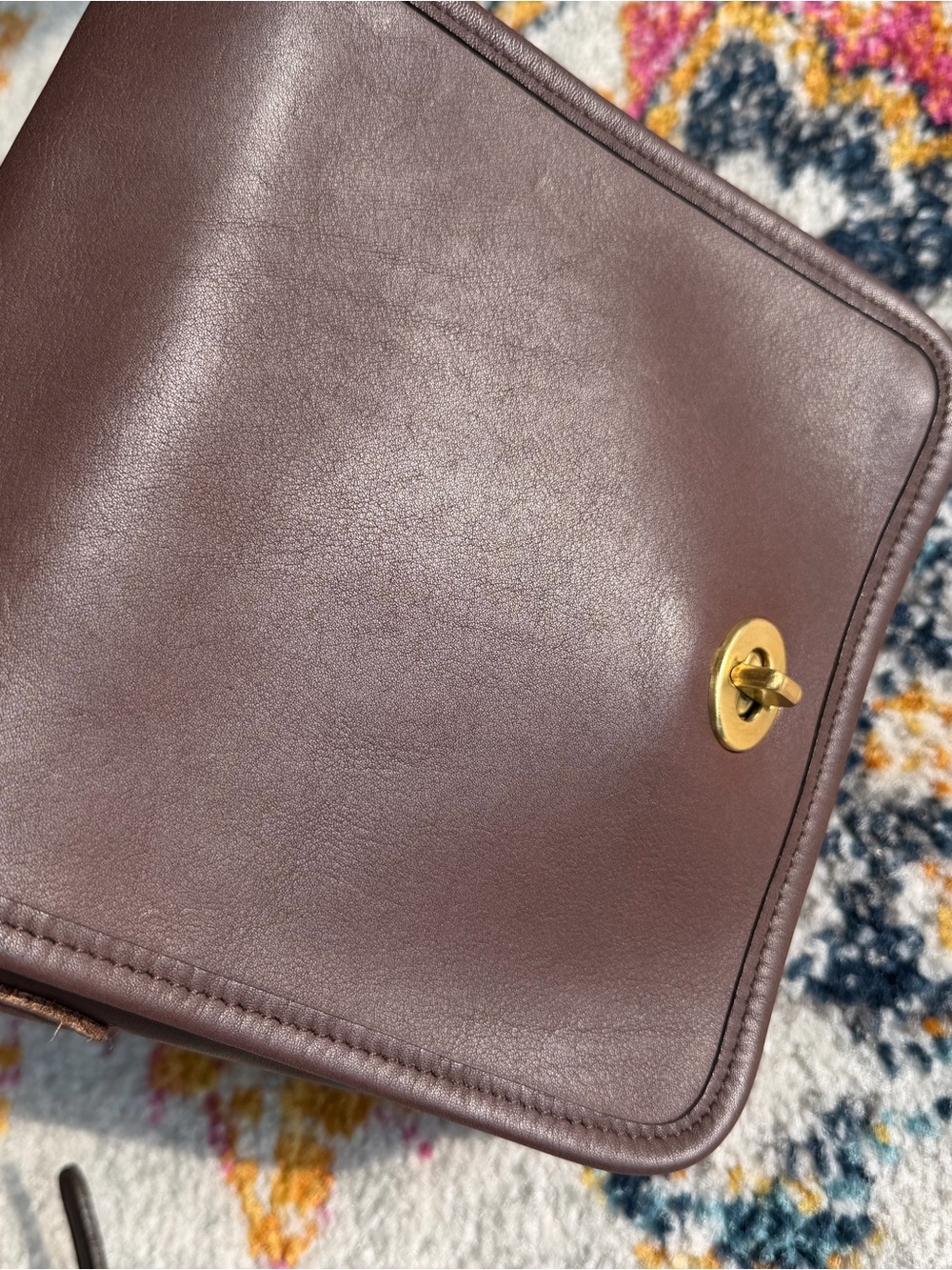 Coach Vintage Companion Flap Costa Rica Leather Crossbody Bag Mahogany EUC - Picture 7 of 14